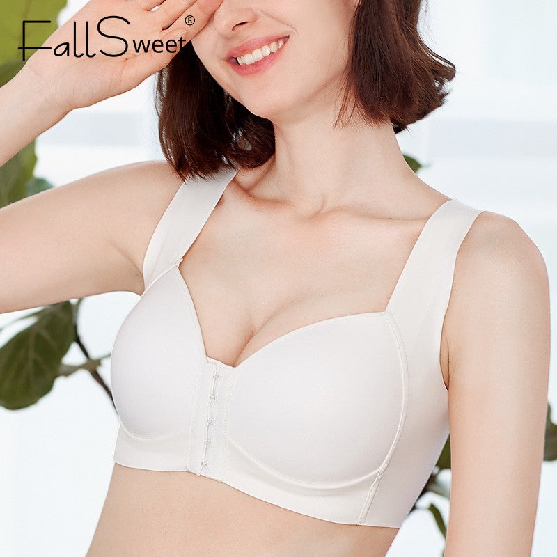 Fallsweet Front Closure Wireless Push-Up Bra