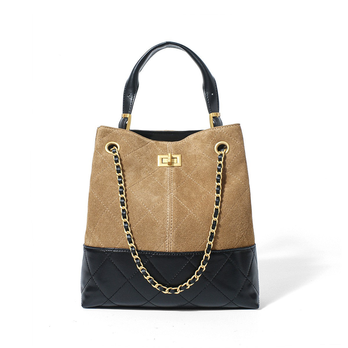 LZJV Women's Genuine Leather Bucket Bag