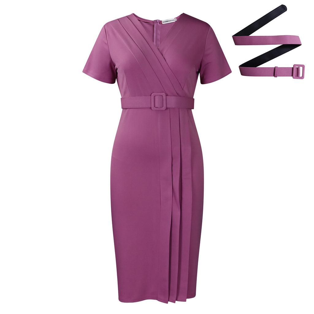 LZJV V-Neck Pencil Dress