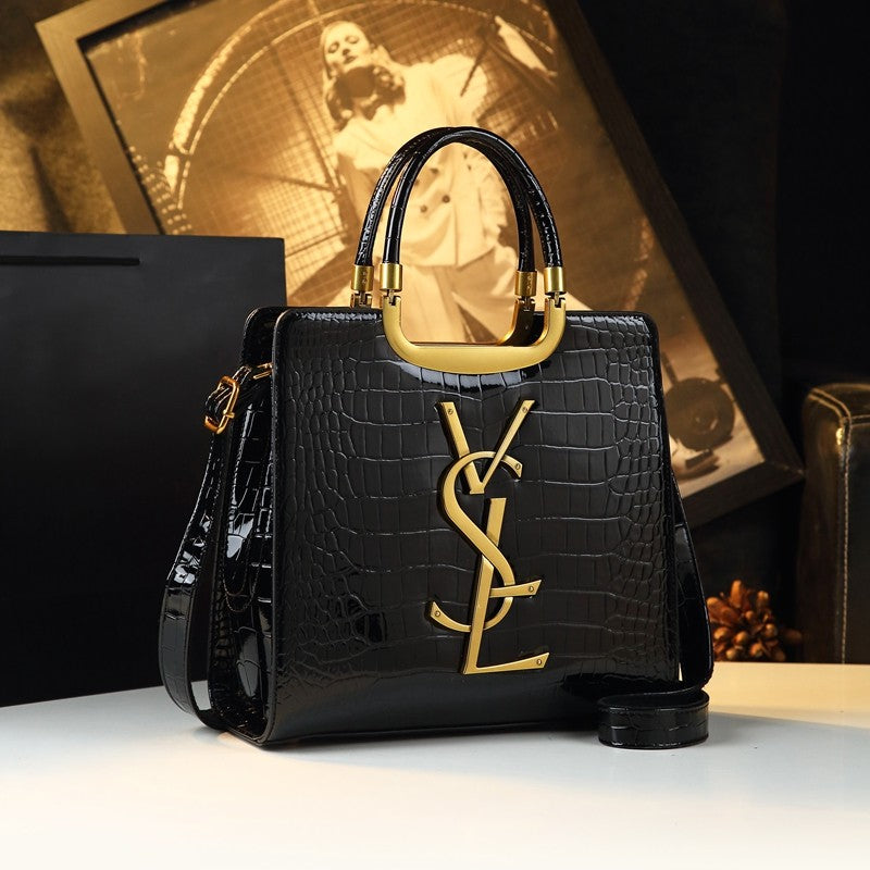 Women's Solid PU Leather Casual Tote Bag
