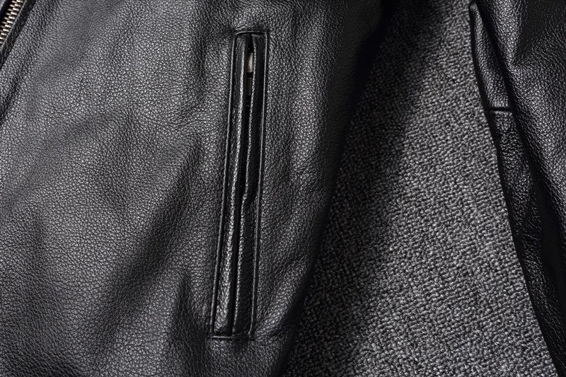 Men's Casual Cowhide Leather Jacket