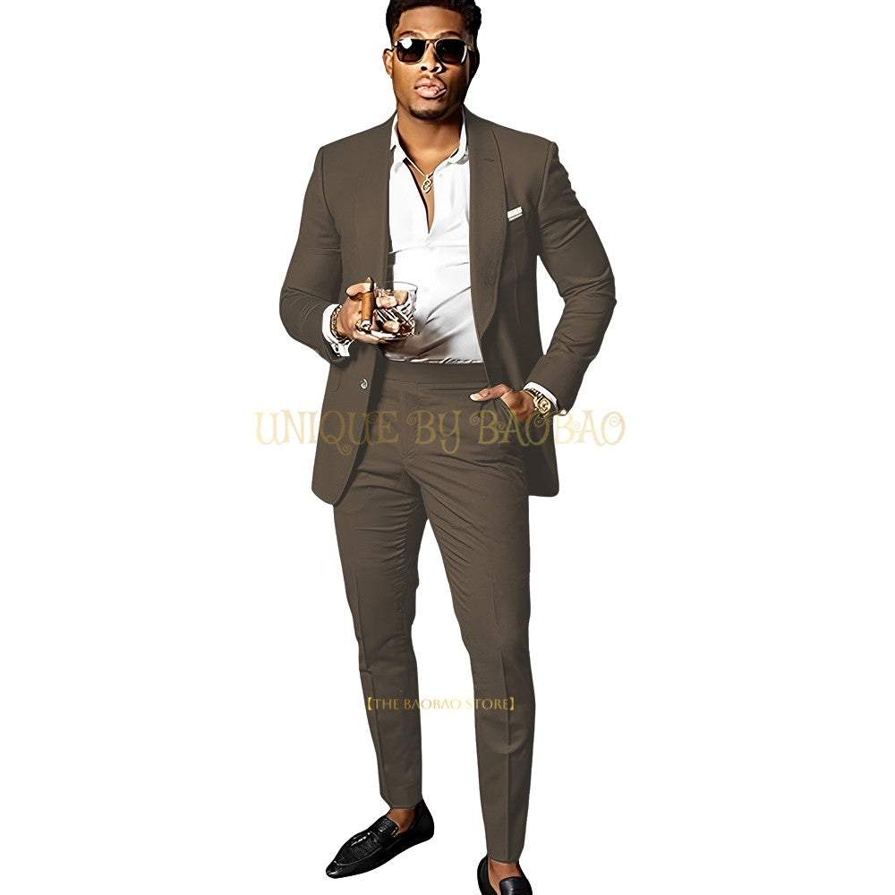 Men's Single-Breasted Wedding Suit