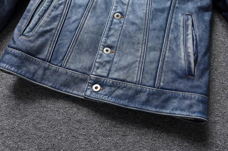 COPERSIAN Men's Cowhide Leather Jacket