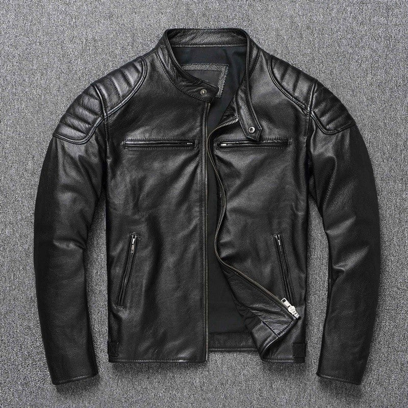 COPERSIAN Men's Cowhide Leather Jacket