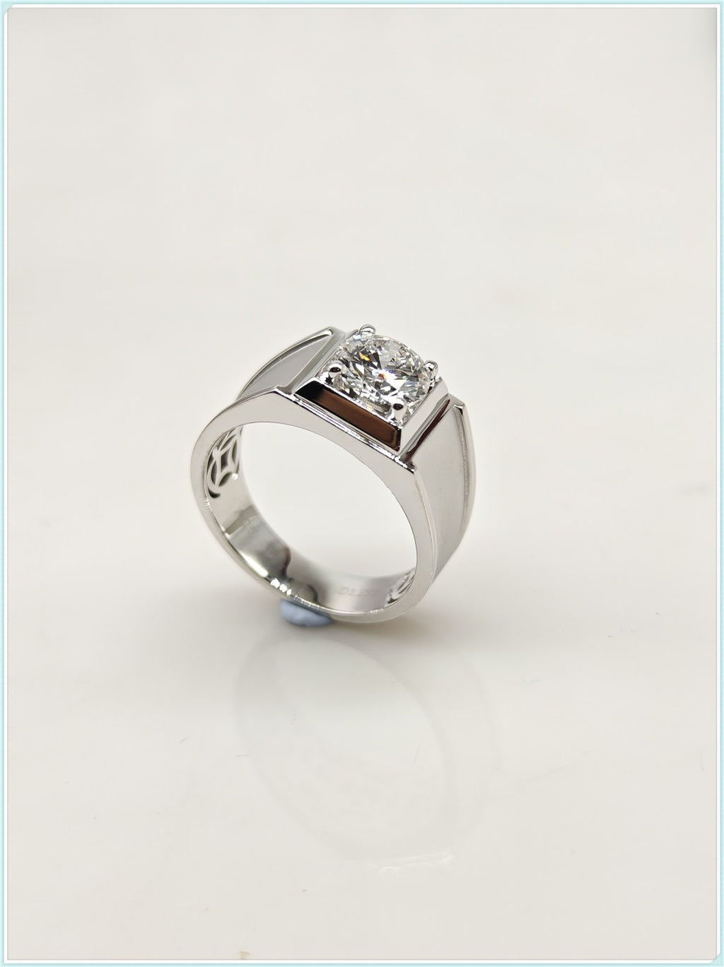 Wide Matte Men's Engagement Ring, Lab Diamond, CVD Platinum, 950 Ring, 18k White Gold, 1 Carat Men's Wedding RingWide Matte Men's Engagement Ring, Lab Diamond, CVD Platinum, 950 Ring, 18k White Gold, 1 Carat Men's Wedding Ring