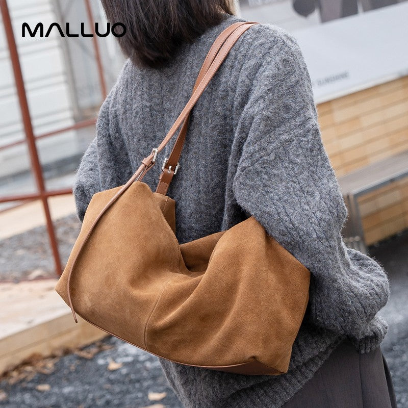 MALLUO Women's Genuine Leather Tote Bag