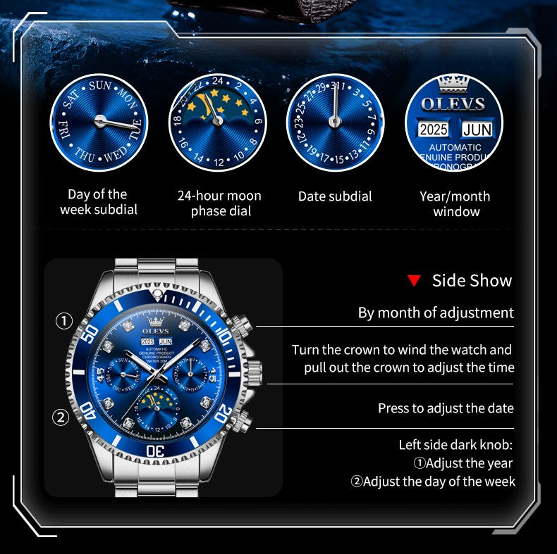 OLEVS 6729 Automatic Mechanical Sport Watch