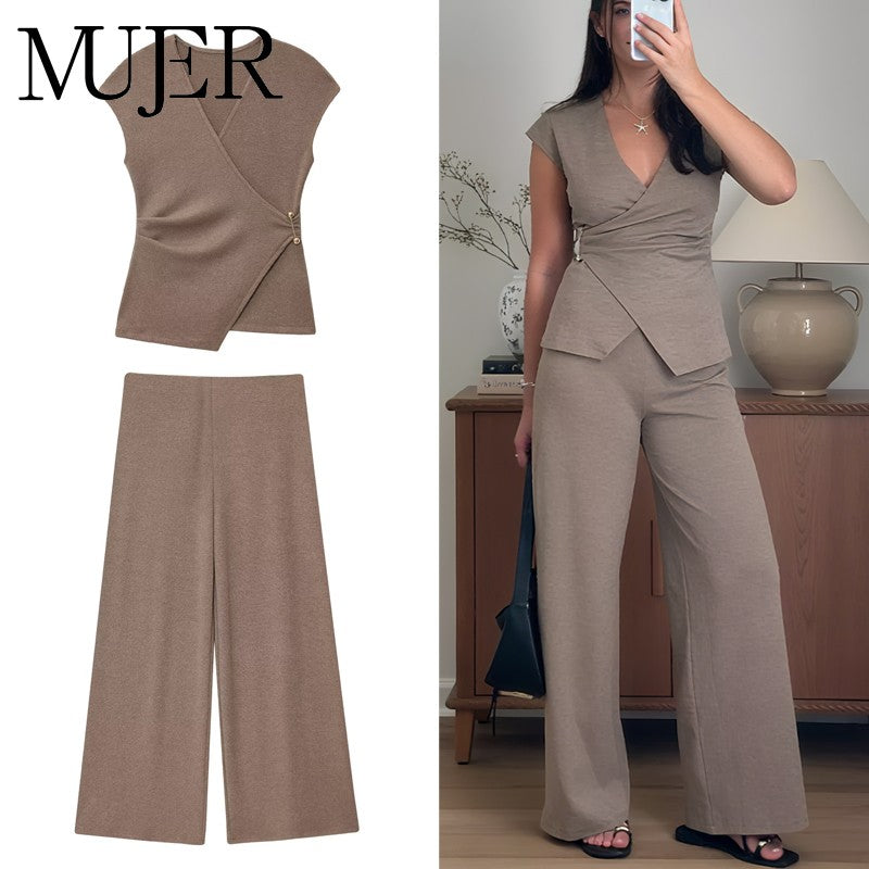 MUJER Women's Casual Two-Piece Set