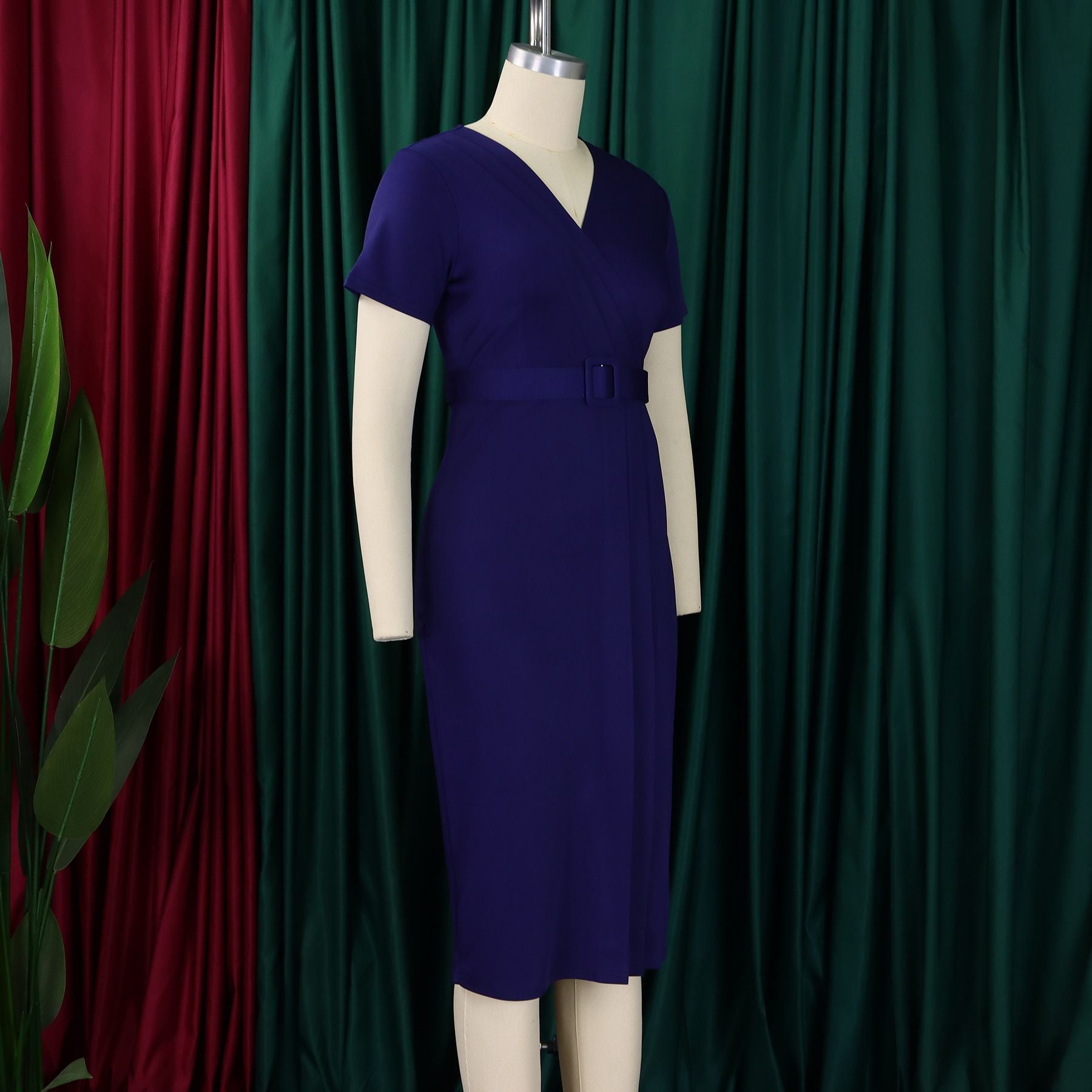 LZJV V-Neck Pencil Dress