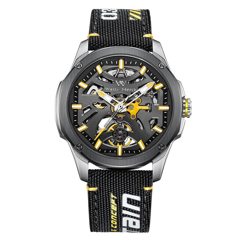 Welly Merck Men's Automatic Business Watch (Leather Strap)