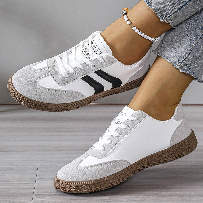 ZOKI Women's Low Heel Vulcanized Sneakers