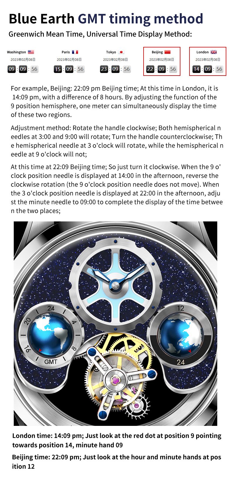 Ideal Knight Top Brand Luxruy Men's Watch Advanced Tourbillon Automatic Mechanical Watch Waterproof Luminous Dual Region Time