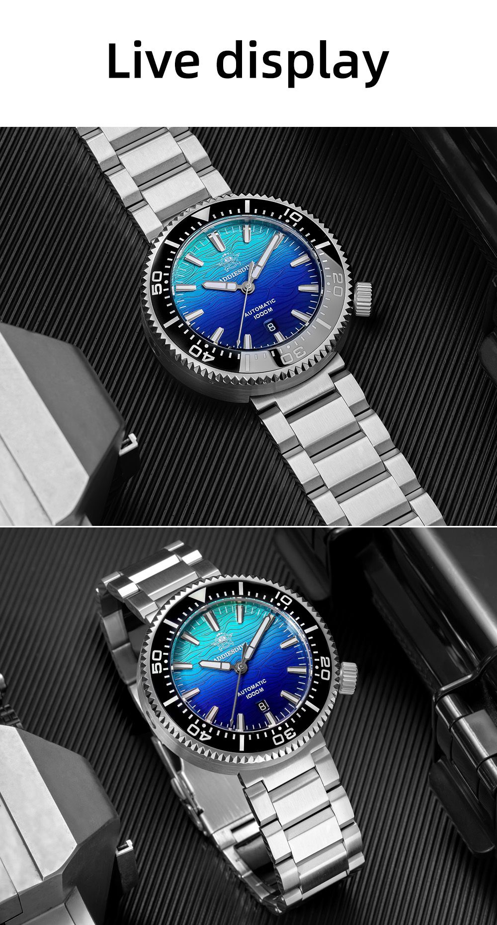 ADDIESDIVE "Burning Clouds" Professional Dive Watch
