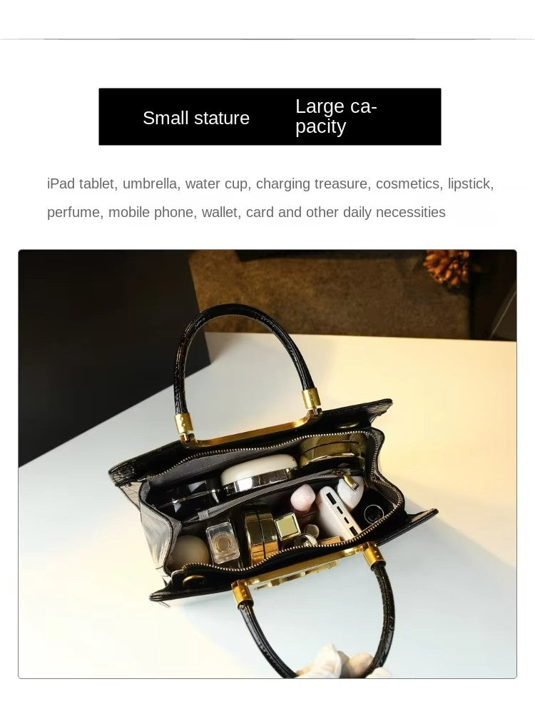 Women's Solid PU Leather Casual Tote Bag