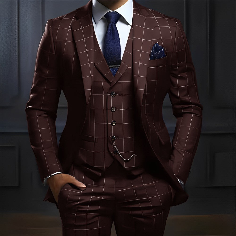 Men's Straight-Fit Formal Suit