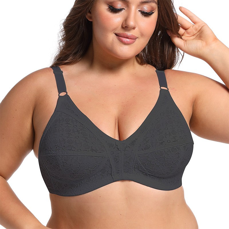 KING'S FAITH Floral Lace Bra