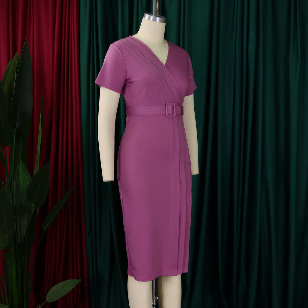 LZJV V-Neck Pencil Dress