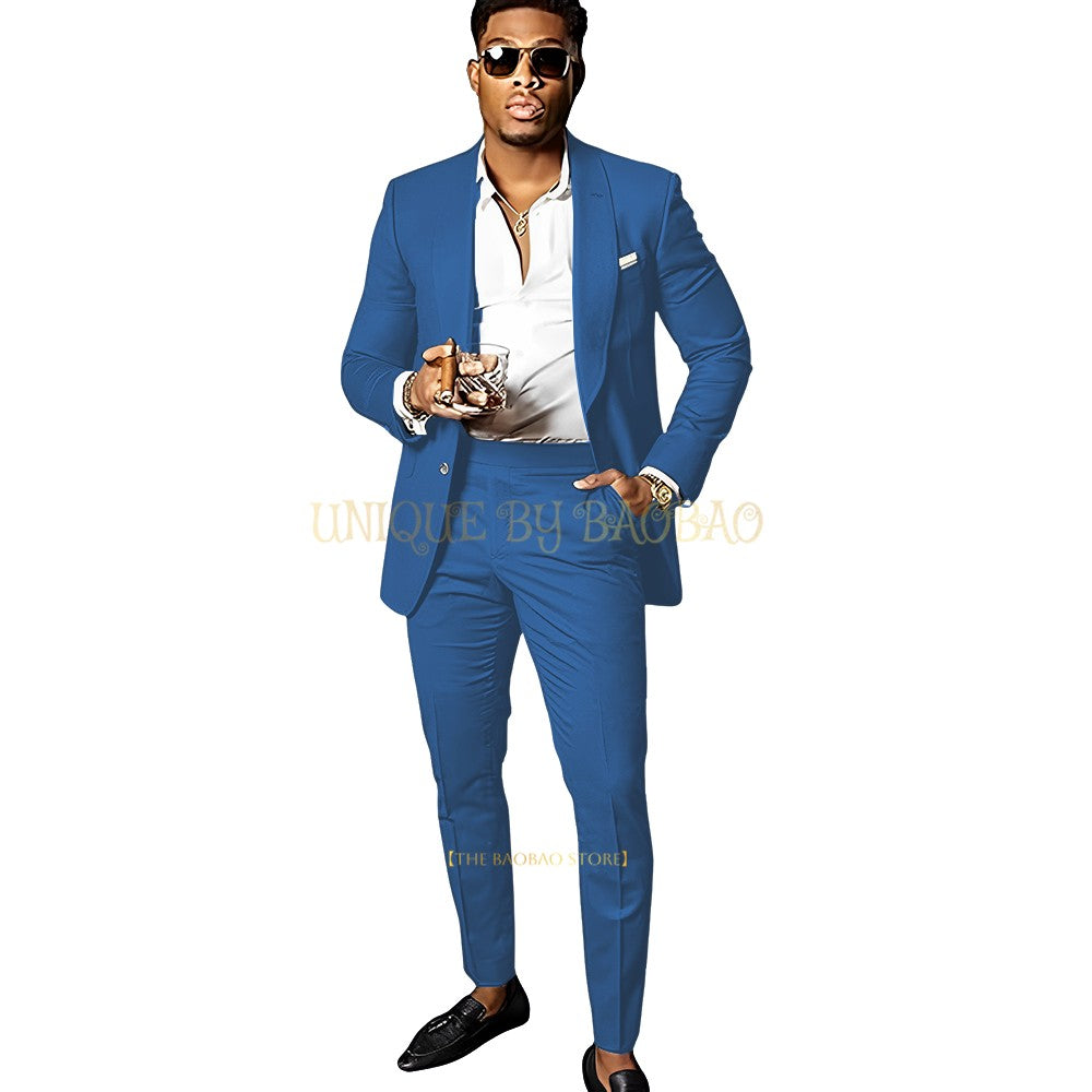 Men's Single-Breasted Wedding Suit