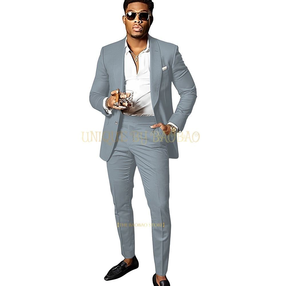 Men's Single-Breasted Wedding Suit