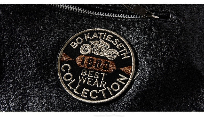 Men's Casual Cowhide Leather Jacket