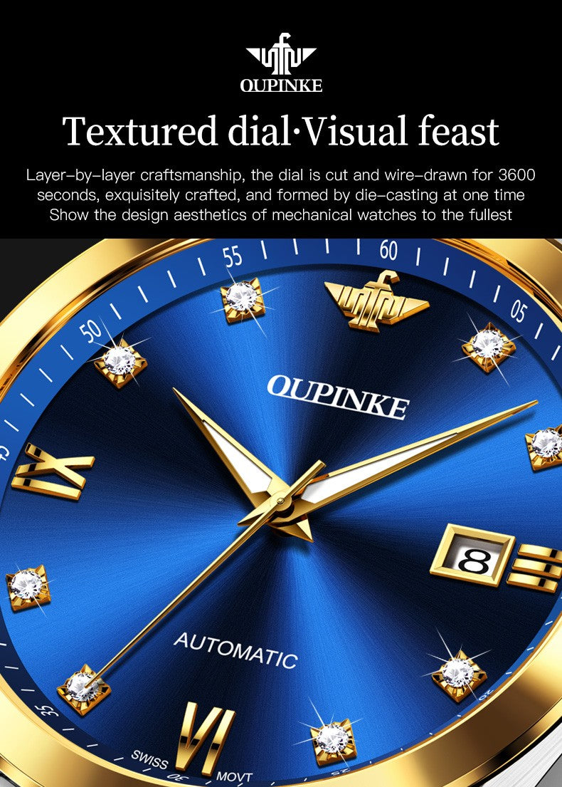 OUPINKE 3199 Luxury Skeleton Watch