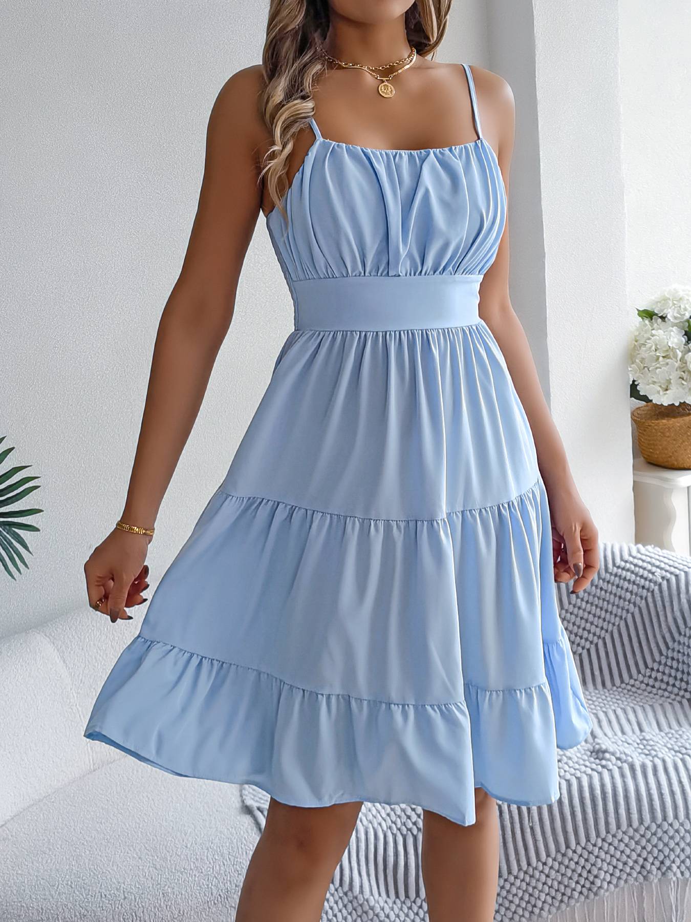 LUSMAY Casual A-Line Dress