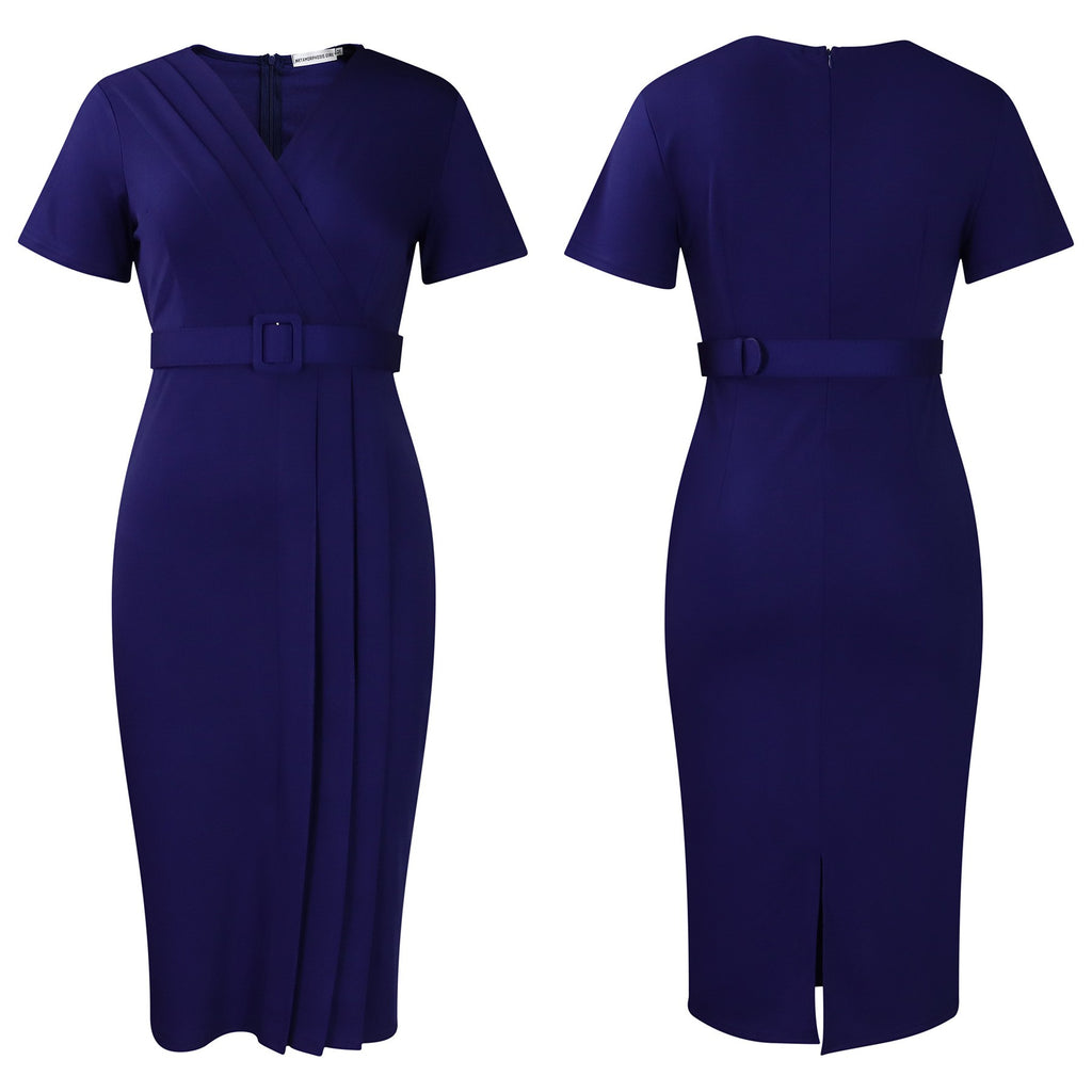 LZJV V-Neck Pencil Dress