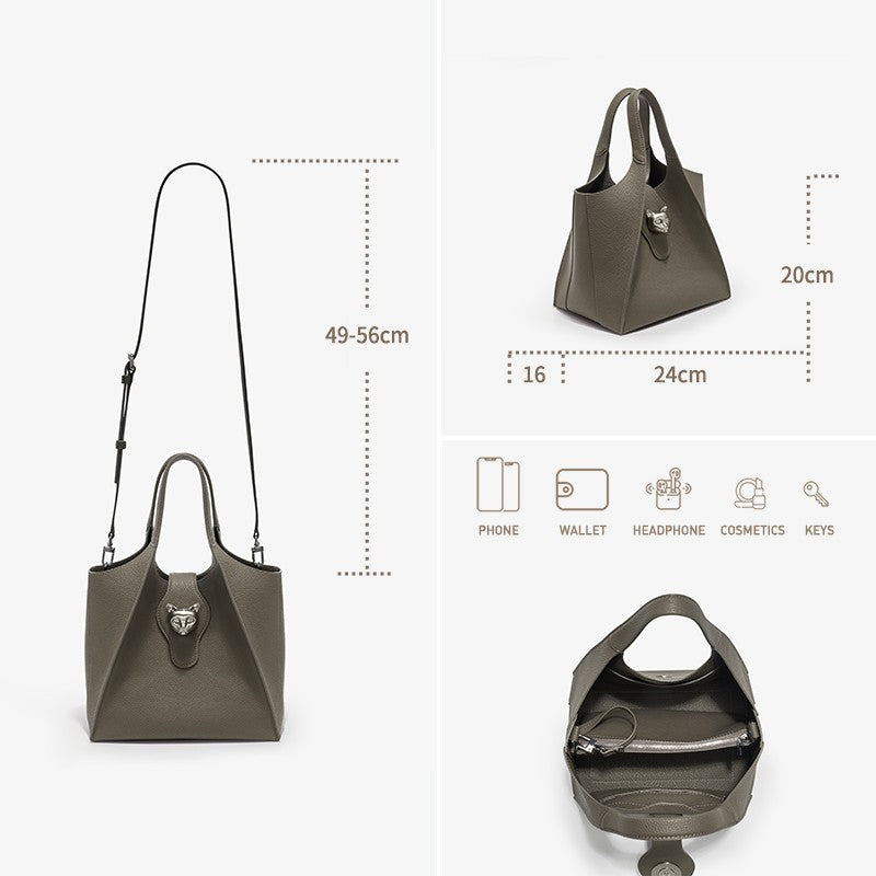 BAFELLI Unisex Genuine Leather Tote Bag