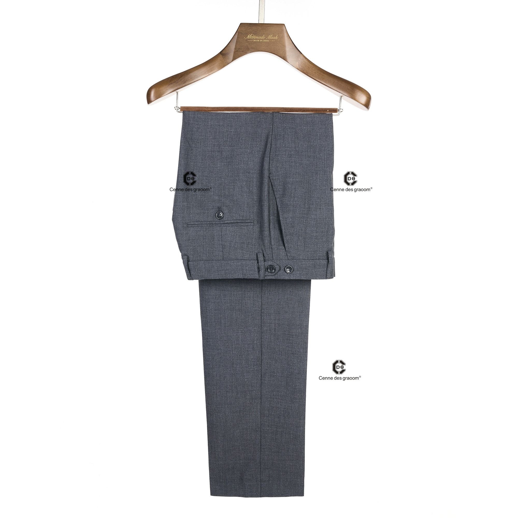 Cenne des graoom 2024 novos ternos cinza elegantes para homens duplo breasted bo