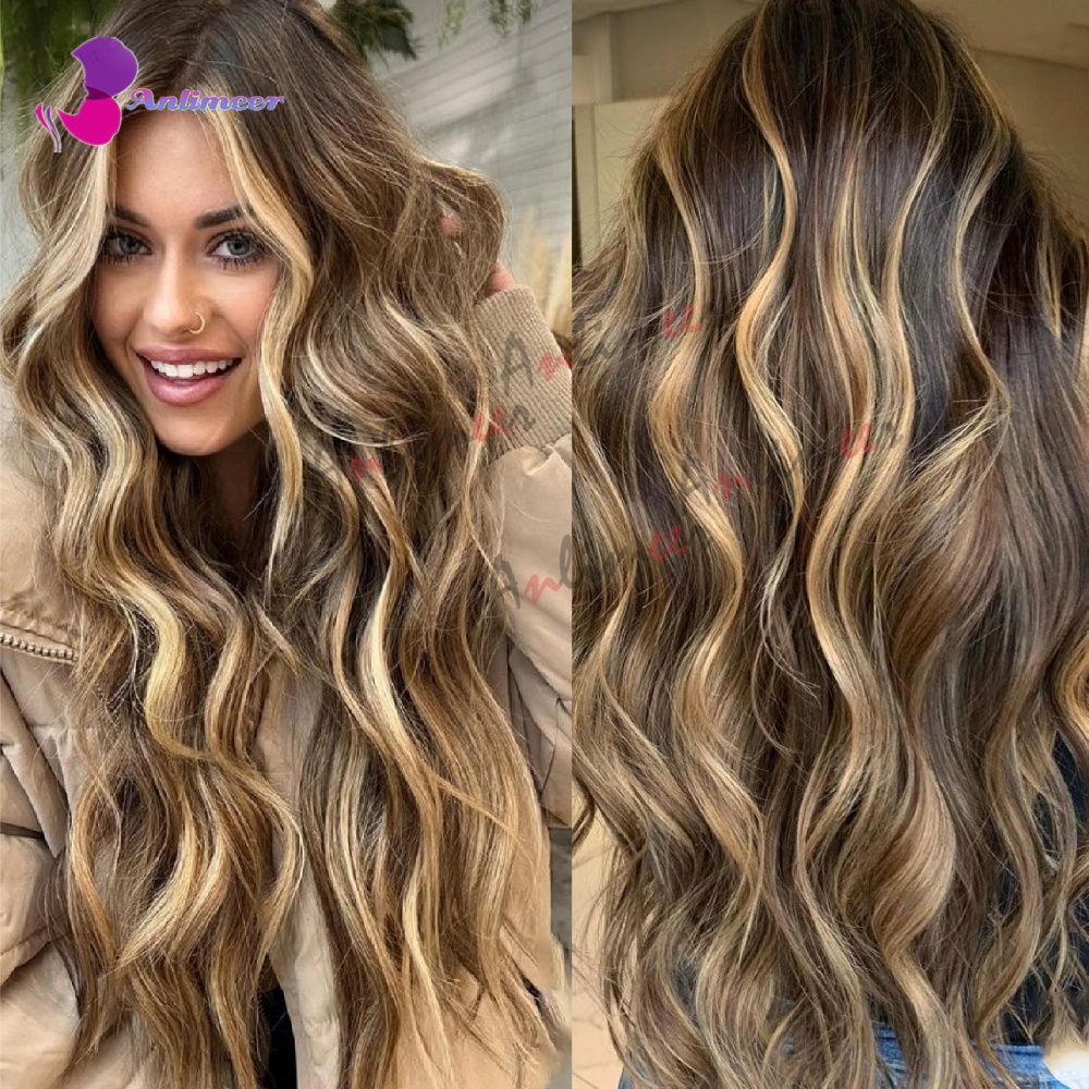 Anlimeer Long Body Wave Brazilian Human Hair Wig