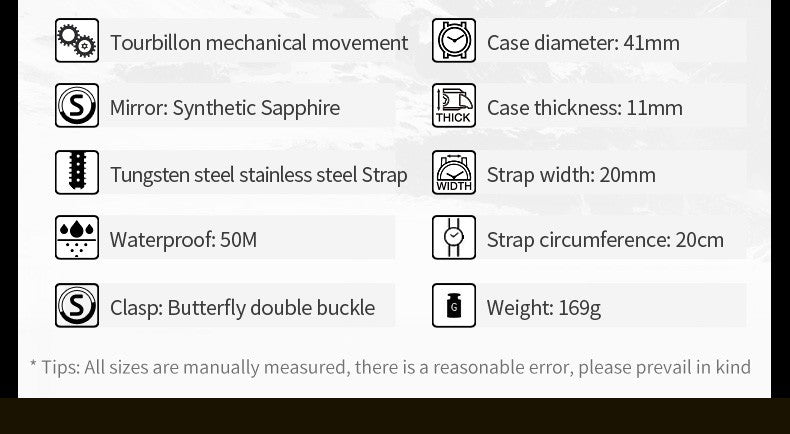 OUPINKE 3176 Tourbillon Watch Men 3D Carved Dragon Tungsten Steel Waterproof Wristwatches Top Layer Swiss Certification Watches OUPINKE 3176 Tourbillon Watch Men 3D Carved Dragon Tungsten Steel Waterproof Wristwatches Top Layer Swiss Certification Watches