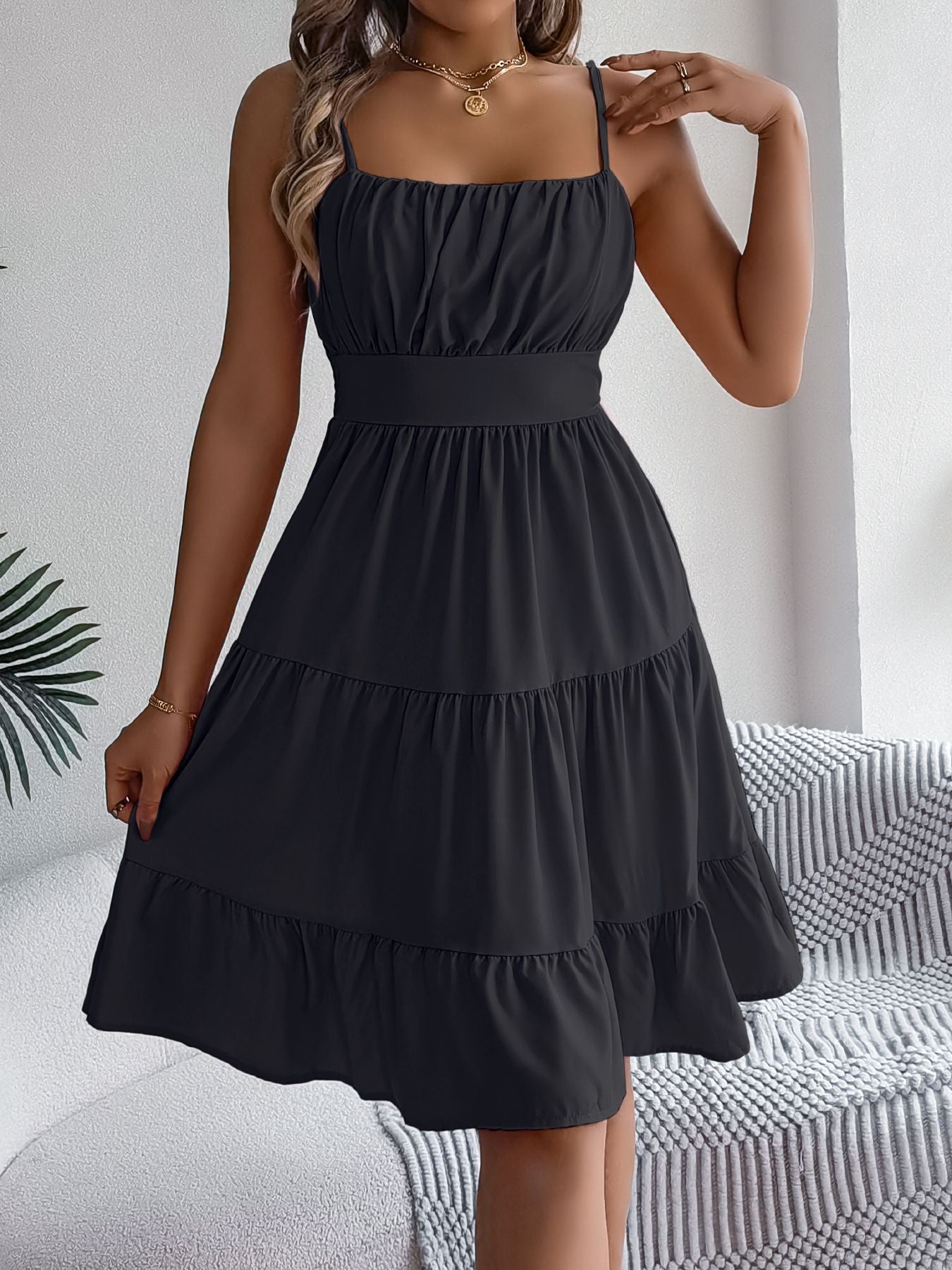 LUSMAY Casual A-Line Dress