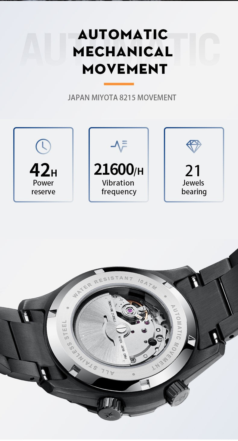 Welly Merck Automatic Mechanical Business Watch