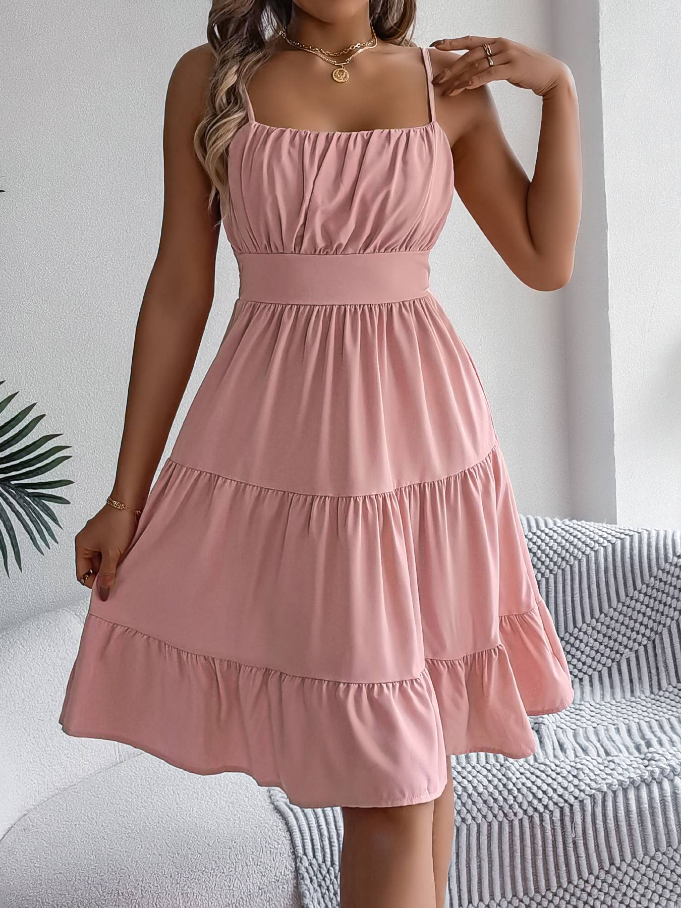 LUSMAY Casual A-Line Dress