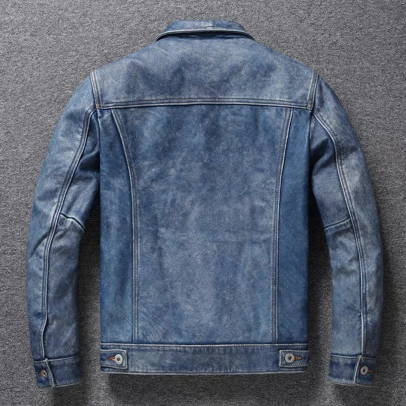 COPERSIAN Men's Cowhide Leather Jacket