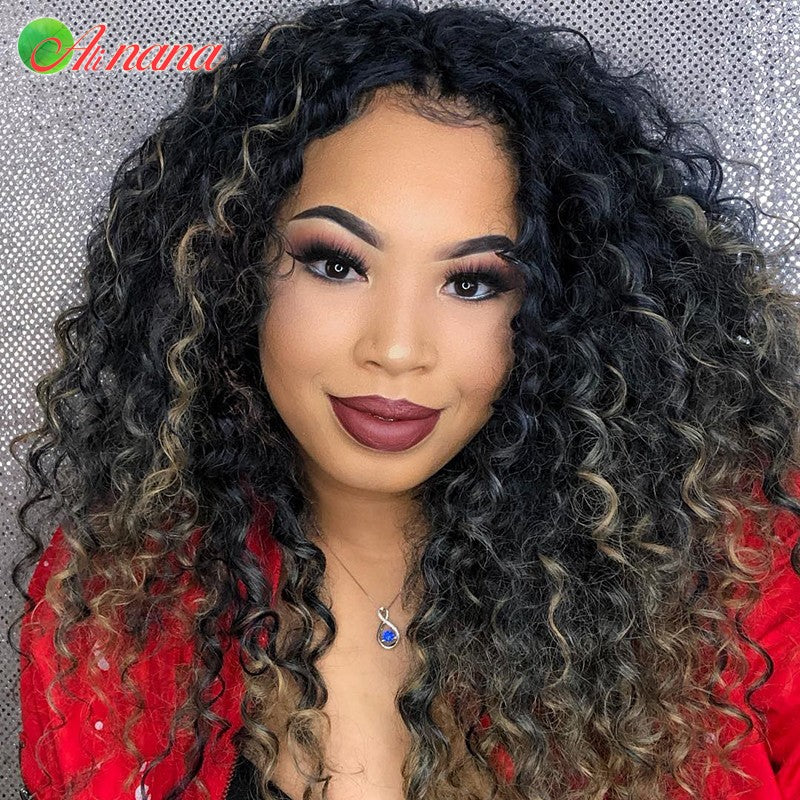 Ali Nana Long Curly Mongolian Human Hair Wig