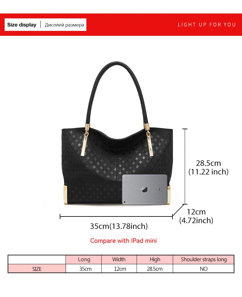 FOXER Women's Genuine Cowhide Leather Tote