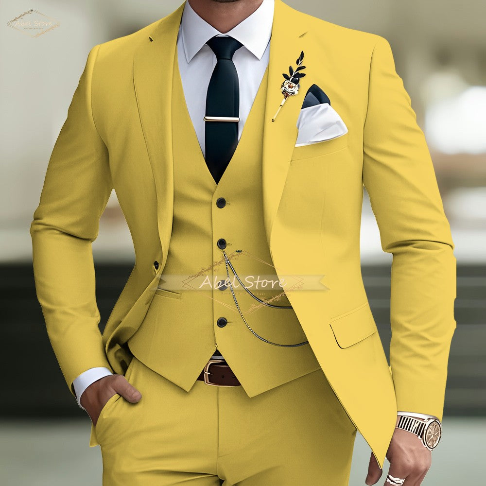 Men's Slim-Fit Wedding Suit