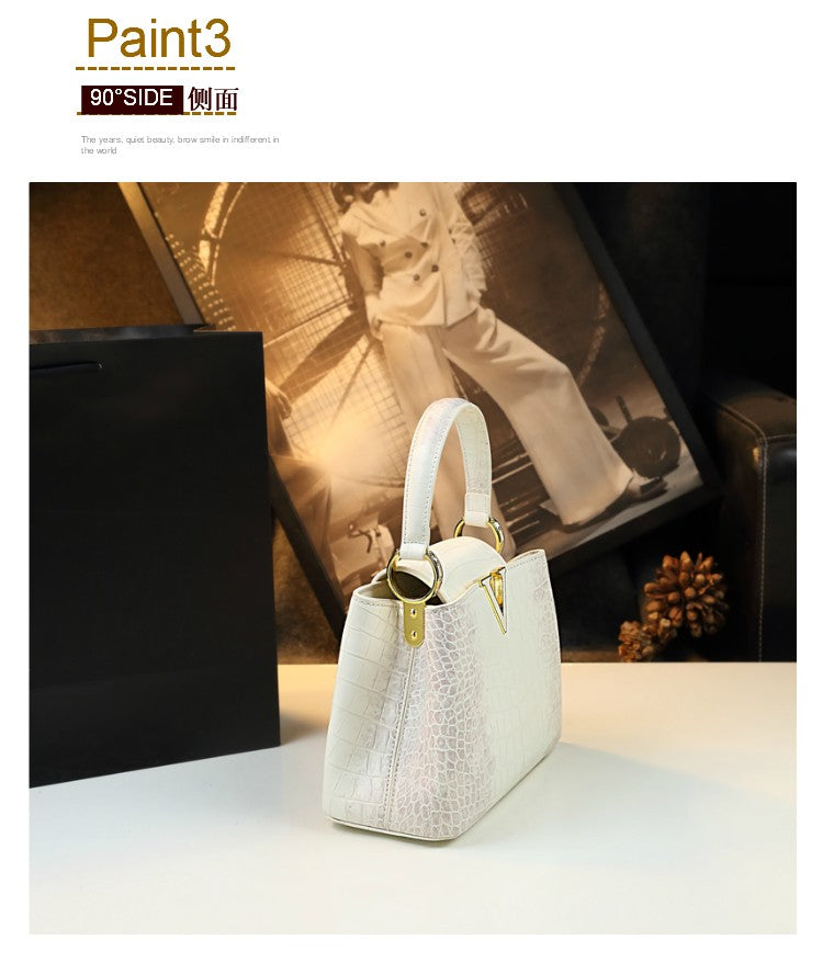 HYLHMC Women's Genuine Leather Handbag
