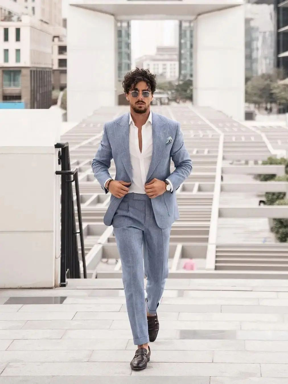 Men's Business Casual Suits 2 Piece Plus Size Peak Lapel Blazer Custom Office Show Party Suits Male Men's Business Casual Suits 2 Piece Plus Size Peak Lapel Blazer Custom Office Show Party Suits Male