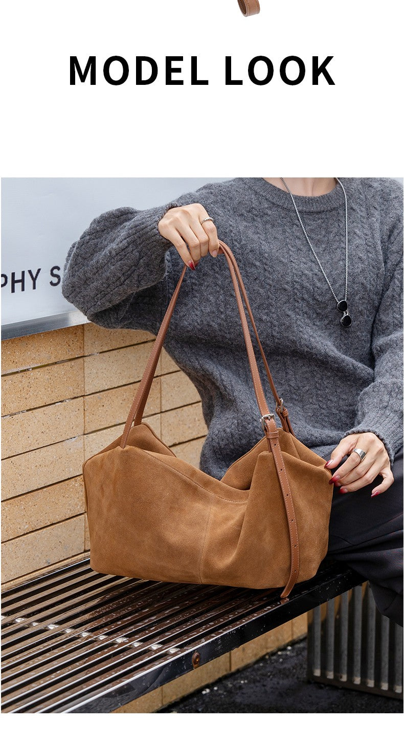 MALLUO Women's Genuine Leather Tote Bag