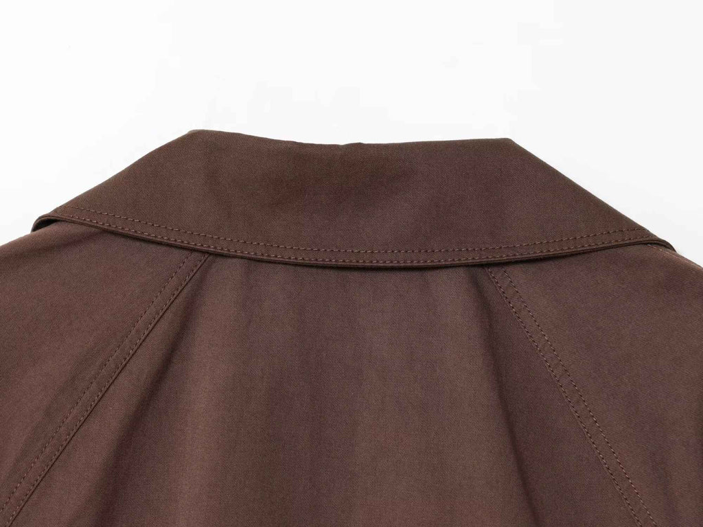 HBHSF Casual Double-Breasted Trench Coat