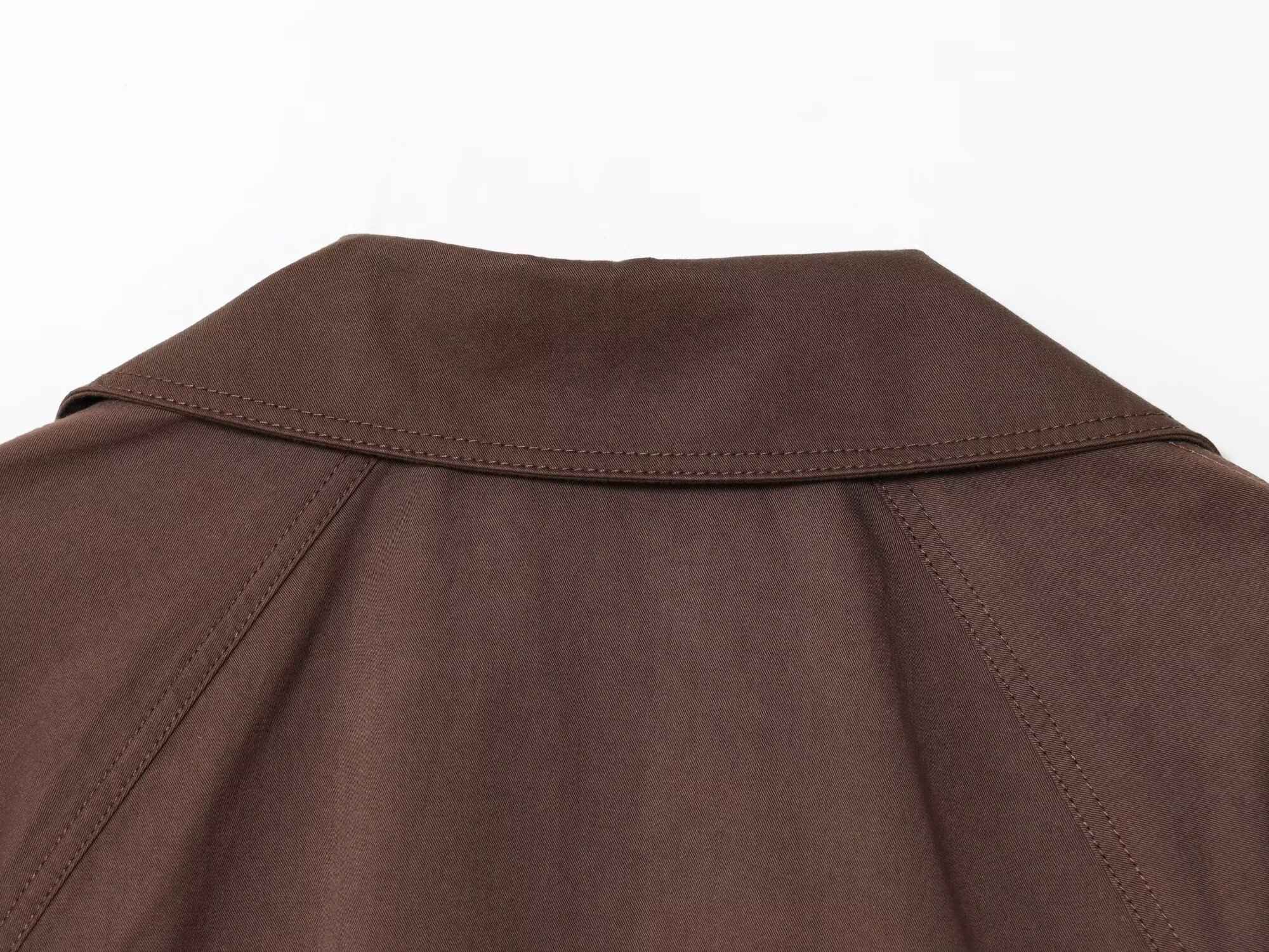 HBHSF Casual Double-Breasted Trench Coat
