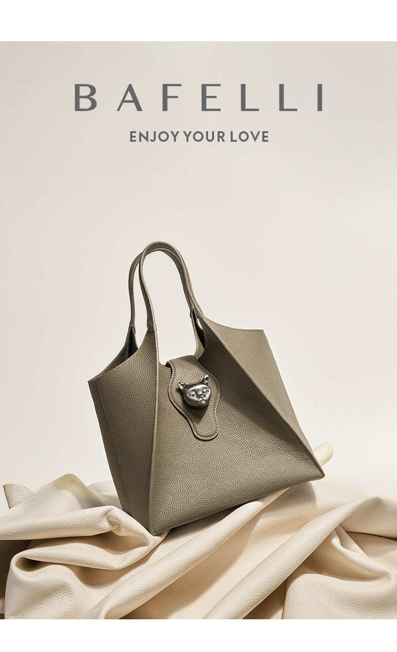 BAFELLI Unisex Genuine Leather Tote Bag