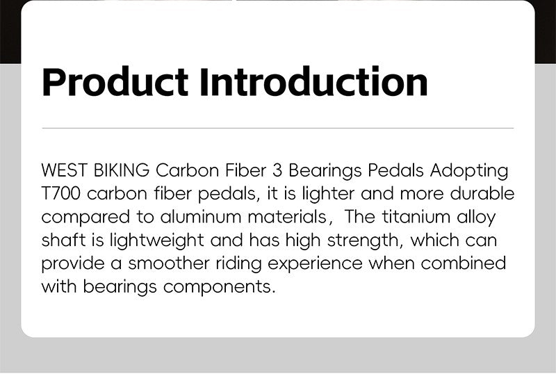 West Biking Carbon Fiber Ultralight Pedals