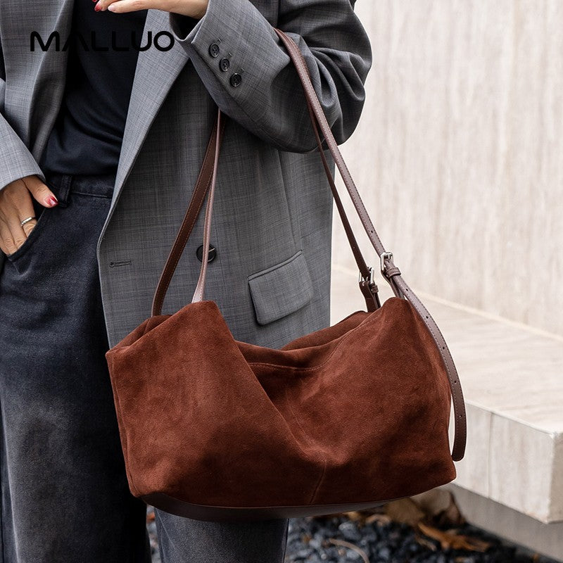 MALLUO Women's Genuine Leather Tote Bag