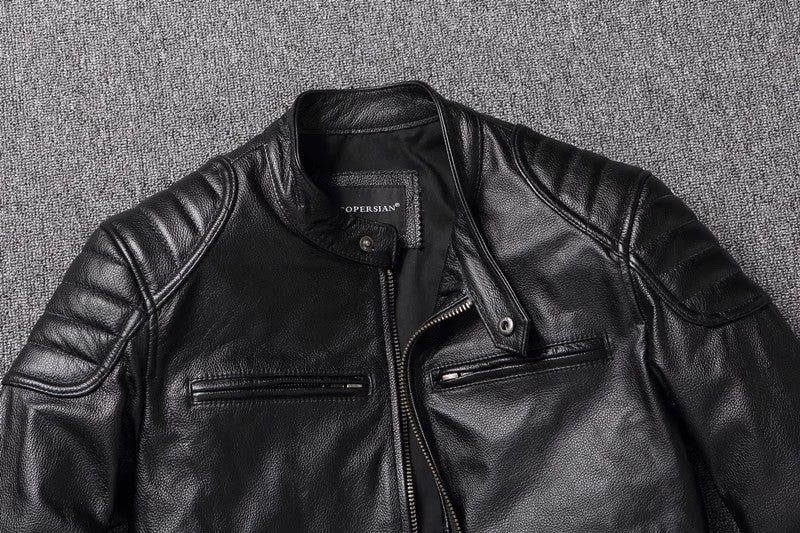 Men's Casual Cowhide Leather Jacket