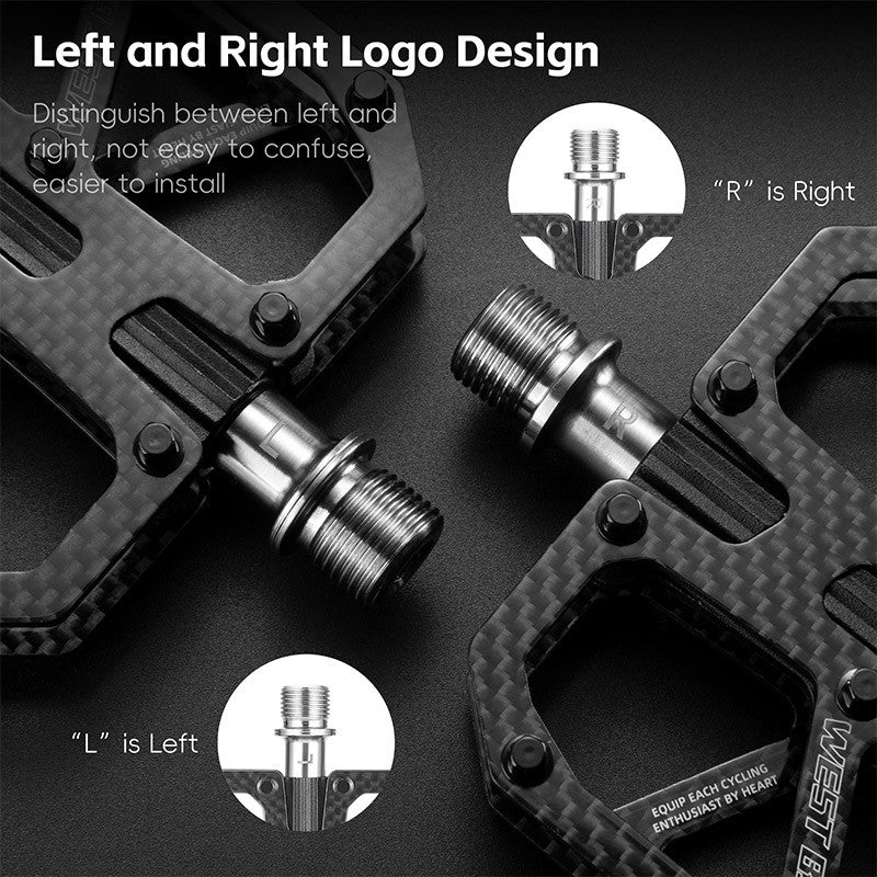 West Biking Carbon Fiber Ultralight Pedals