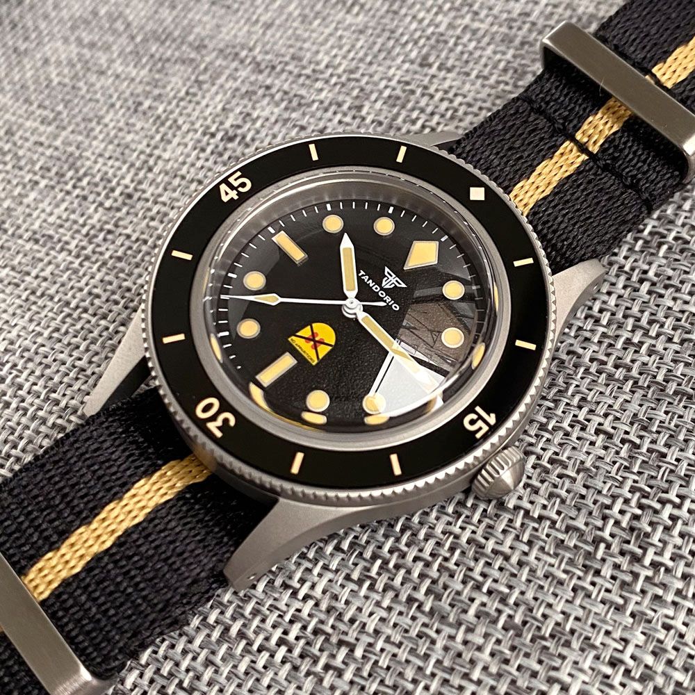 Tandorio Automatic Diver Watch: Sapphire Crystal & 200M