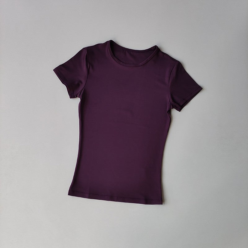 Breathable Workout Set for Women, Yoga T-shirt with Matching Shorts, Comfortable Gym Wear for Hot Yoga Breathable Workout Set for Women, Yoga T-shirt with Matching Shorts, Comfortable Gym Wear for Hot Yoga
